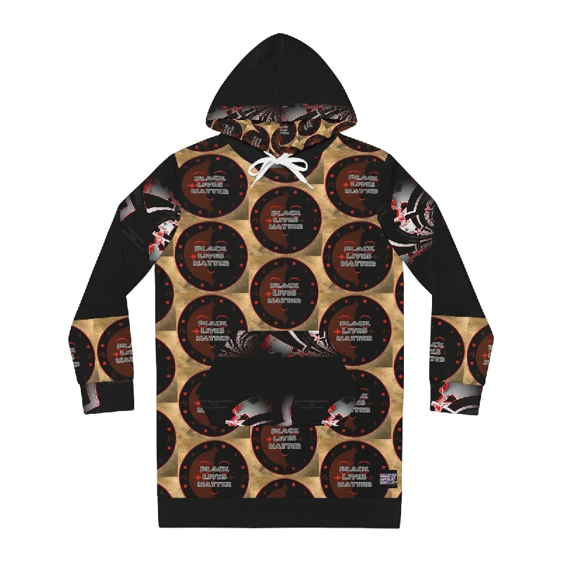 Women's Hoodie Dress (AOP) Black lives Matter Bold pattern unclassified dresses