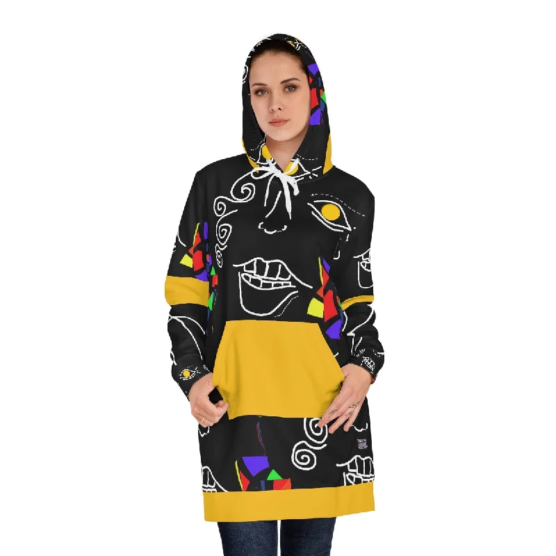 Women's Hoodie Dress (AOP) FACE DOODLES SQUARED Bodycon unclassified dresses