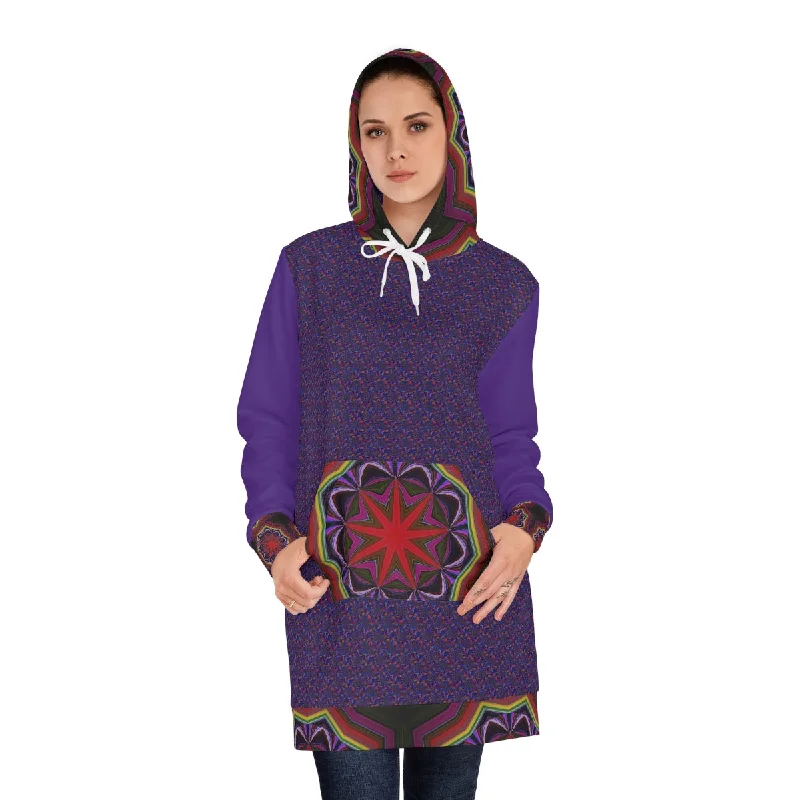 Women's Hoodie Dress (AOP) PURPLE DREAM Long sleeve unclassified dresses