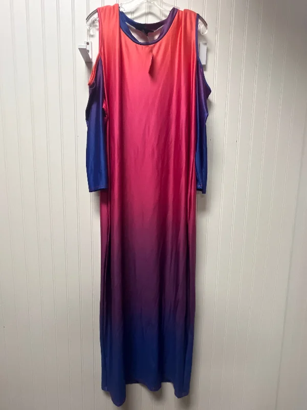 Dress Casual Maxi By Ashley Stewart In Blue & Red, Size: 3x Boho Chic Maxi