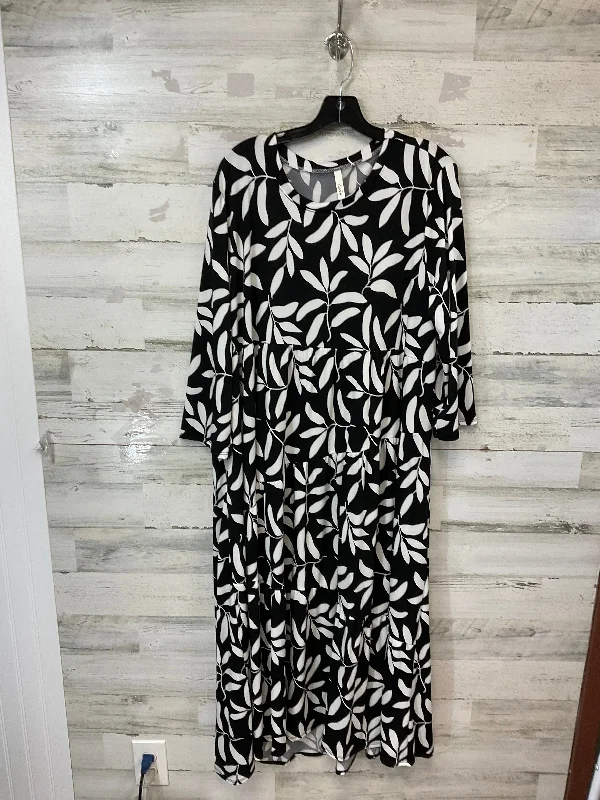 Dress Casual Maxi By Celeste In Black & White, Size: 3x Boho Maxi Skirt