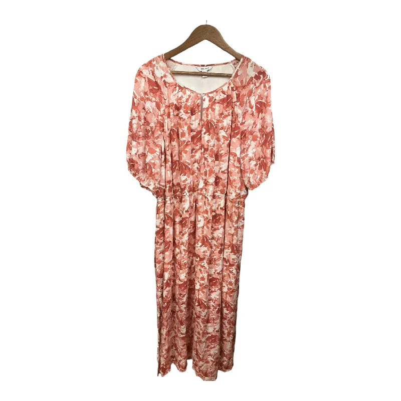 Dress Casual Maxi By Nine West In Floral Print, Size: 3x Ruffle Long Maxi