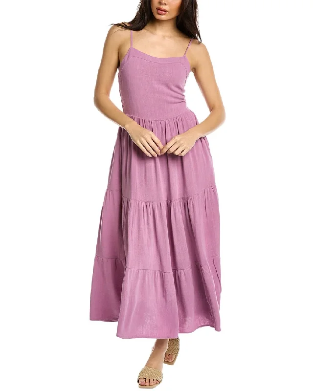 Splendid Myla Linen-Blend Maxi Dress Bold Maxi Skirt