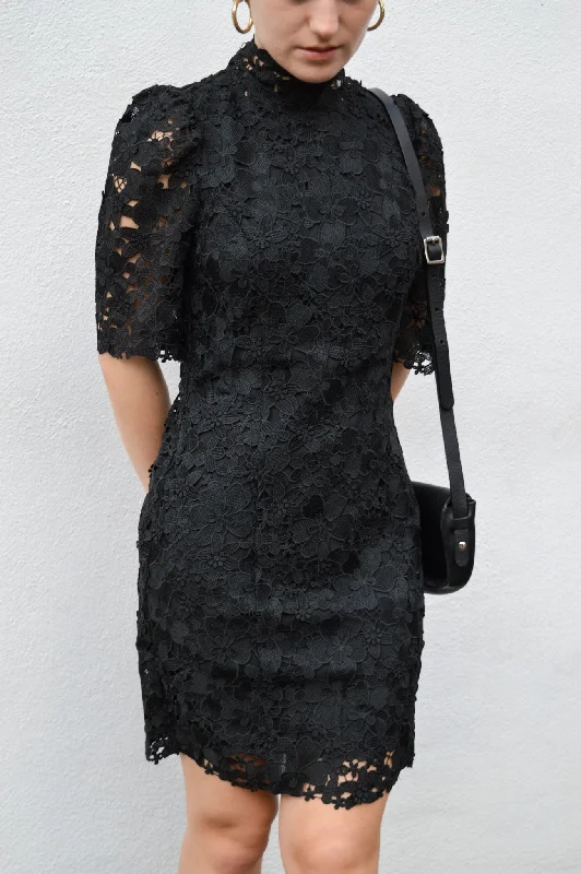 Ba&sh Pavel Black Lace Dress Lace Party Gown