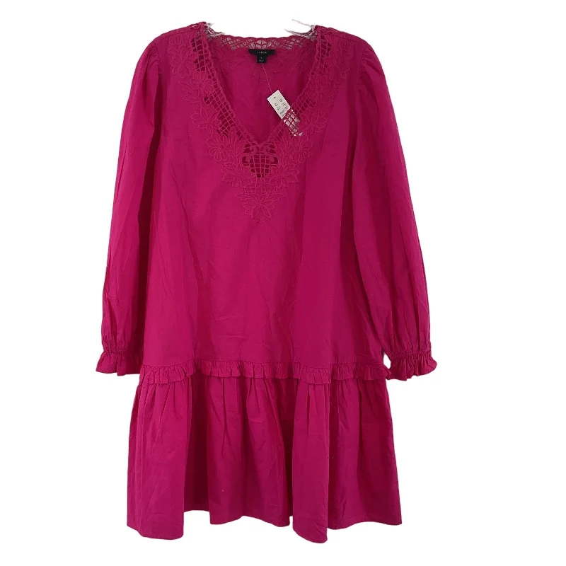 J.Crew Pink Womens Eyelet Lace Babydoll Cotton Dress S - Knee Length, NWT Lace Dress Lookbook